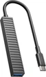USB-C хаб ХО HUB014B USB 3.0/2xUSB 2.0/SD/MicroSD 4-в-1 Black (HUB014B.black) - зображення 2