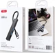 USB-C хаб ХО HUB014B USB 3.0/2xUSB 2.0/SD/MicroSD 4-в-1 Black (HUB014B.black) - зображення 4