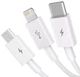 Кабель Baseus Superior Series Fast Charging 3-in-1 Cable USB to MicroUSB+Lightning+Type-C 3.5A 0.5m P10320105221-01 White - зображення 4