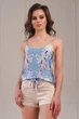 Атласна піжама із шортами Lotus 4118 print Komilfo L cream (6000005878851) - изображение 1