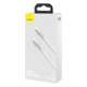 Кабель Baseus Cafule Metal Type-C to Lightning PD 20W 2.4А 1m білий CATLJK-A02 - изображение 4