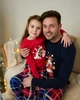 Детская пижама на девочку с брюками - Новогодний мишка - Family look для семьи рост 110-116 - изображение 2