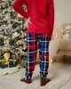 Детская пижама на девочку с брюками - Новогодний мишка - Family look для семьи рост 110-116 - изображение 5