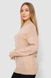 Светр жіночий вовняний колір бежевий розмір L-XL 244R0390 - изображение 3