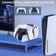 Станция для PlayStation 5 PS5 DualSense на 2 геймпада с LED RGB подсветкой Белый p1 (52110305) - изображение 3