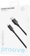 Кабель Proove Striped Silicone Type-C 1 м Black (577260001) - изображение 2