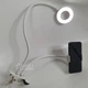 Кольцевая LED лампа 9 см с гибким креплением для телефона ножка прищепка 50см Professional Live Streem LS-0066-White - изображение 3