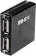 USB-хаб Lindy 4 Port USB 2.0 Mini Black (42742) - зображення 5