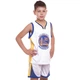 Форма баскетбольная детская NBA клуб Golden state warriors 35 NB-Sport размер L 128-134 см цвет белый-синий-желтый BA-0973 - изображение 2