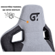 Геймерское кресло GT Racer X-8005 Light Grey/Black Suede - изображение 4