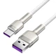 Кабель USB Type-C > USB Baseus Cafule Metal Data Cable 66W 1.0m (CAKF000102) White - изображение 2