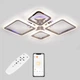 Потолочная LED люстра, светильник светодиодный Sunlight хром 5331/2+2 R - изображение 1
