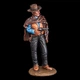 Статуэтка крашеная Добрый («Good») 6,5 см из металла и олова, коллекционная, антиквариат, подарок коллекционеру - изображение 1