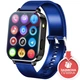 Умные смарт-часы телефон JETIX DF100 Pro c 4G видеозвонком и влагозащитой IP67 (Blue) + Защитная пленка - изображение 1