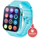 Умные детские GPS часы-телефон JETIX DF100 Pro Kids с виброзвонком, 4G видеозвонком (Blue) + Защитная пленка - изображение 1