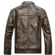 Куртка кожаная мужская молодежная коричневая KH (КР-82) 50 - изображение 2