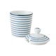 Цукорниця порцеляновий Laura Ashley BLUEPRINT, висота 12 см, біла в синю смужку (178682) - зображення 2