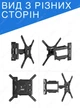 Настенный кронштейн для телевизора 32-55 дюймов крепление на стену V-Star S4 с регулятором поворота на 180 градусов Black/Черный - изображение 5