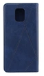 Чехол книжка Business Leather для Xiaomi Redmi Note 9 Pro на магните с подставкой темно-синий - изображение 2