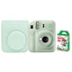 Набір Камера моментального друку Fujifilm Instax Mini 12 Mint Green / Чохол зелений / Фотопапір на 10 знімків - изображение 1