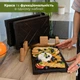 Набор деревянных досок Стейк на подставке Teslyar для кухни, в комплекте 3 доски размером 20х30 см+подставка (KBP003) - изображение 4