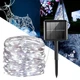 Гирлянда светодиодная нить "Роса", на солнечной батарее 100 led, 10 м, белый - изображение 1