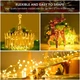 Гирлянда светодиодная нить "Роса", на солнечной батарее 100 led, 10 м, теплый белый - изображение 5