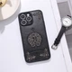 Чохол панель для Apple Iphone 15 Pro Chrome Hearts екокожа + обідок із щільного силікону чорний (339047) - зображення 2