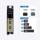 Зовнішня кишеня Orico TCM2-C3 для M.2 SSD NVMe (PCIe) – USB 3.1 Gen2 Type-C до 10 Гбіт, Чорний (TCM2-C3) - зображення 6