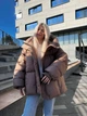 Пуховик зимний женский Venus оверсайз L-XL old коричневый - изображение 2