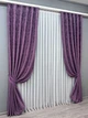 Комплект готовых штор VR-Textil Жаккард Sultan YL № 1547ш Фиолетовый 150х270 см 2 шт (33-0414) - изображение 3
