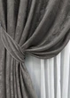 Комплект готовых штор VR-Textil Жаккард Sultan XO № 1558ш Темно-серый 150х270 см 2 шт (33-0416) - изображение 4