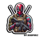 Военный шеврон Shevron.patch Дэдпул с автоматом тактический на липучках (DEADPOOL2) - изображение 1