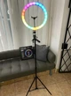 Кольцевая Светодиодная LED лампа 33см RGB цветная со Штативом 210см, Лампа Блогера, Тиктокера - изображение 7