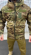 Зимова тактична куртка Softshell з підкладкою Omni-Heat та липучками під шеврони Multicam XL - зображення 10