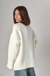 Женская вязаная кофта oversize цвет молочный размер ONE SIZE FL_001856 - изображение 2