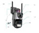 Уличная охранная поворотная WIFI камера Dual Lens Zoom 8MP сирена, зум, iCSee удаленным доступом онлайн - изображение 3