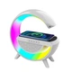 Лампа нічник з бездротовою зарядкою для смартфона bluetooth колонка будильник RGB гугл лампа розумний світильник - зображення 1