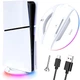 Вертикальный стенд PS5 Slim подставка держатель Pega для Sony PlayStation 5 PS 5 Slim с RGB подсветкой Белый - изображение 1