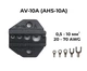 Матриця (AV)HS-10A 0.5-10 мм.кв 20-7 AWG для кримпера серії HS [AHS-10A] TACTIX - зображення 4