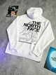 Худи унисекс с рисунком гор и логотипом the north face размер S белого цвета - изображение 5