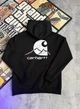 Худі унісекс з білим написом та малюнком гір Carhartt розмір L чорного кольору - зображення 3