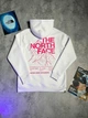 Худи унисекс с рисунком розовых гор the north face размер L белого цвета - изображение 3