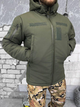 Зимова тактична куртка з утеплювачем та підкладкою Omni-Heat Softshell Olive M - зображення 1