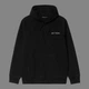 Худи унисекс с рисунком логотипа на фоне гор Arcteryx размер L черного цвета - изображение 1