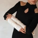 Митенки по локоть кашемировые нарукавники теплый белый цвет 61440 XXS-XXXXL - изображение 5