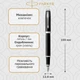 Набір Parker IM 17 Black CT FP + BP пір'яна + кулькова ручка 22 192b242 - изображение 4