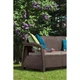 Диван для саду та тераси Keter Corfu Love Seat Max коричневий 258947 - зображення 5