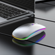 Беспроводная мышь Bluetooth 5.2/2.4Ghz USB, подсветка RGB, аккумулятор, Черный - изображение 3