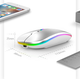 Беспроводная мышь Bluetooth 5.2/2.4Ghz USB, подсветка RGB, аккумулятор, Черный - изображение 5